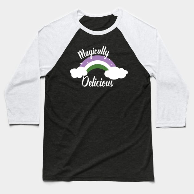 Magically Delicious Genderqueer LGBT Pride Baseball T-Shirt by ProudToBeHomo